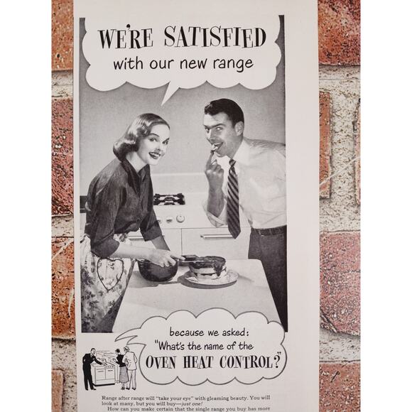 1950 Smiling Husband Sneaking Taste of Cake Frosting Wife Baking Vtg Print Ad - Picture 2 of 6